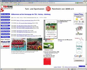 alte Hockey-Homepage